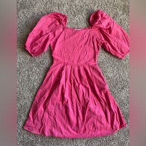 Ivy City Pink Puff Sleeve Dress